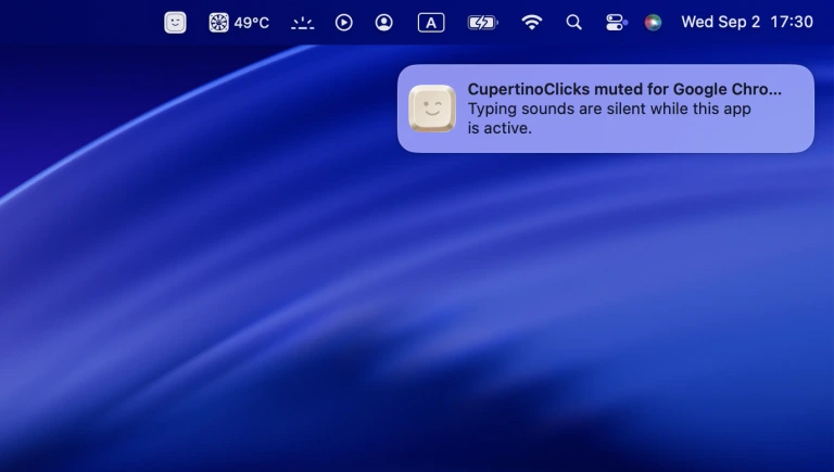 CupertinoClicks notification when Focus Mode is enabled